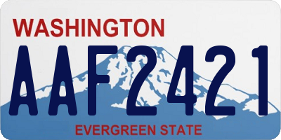 WA license plate AAF2421