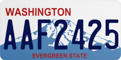 WA license plate AAF2425