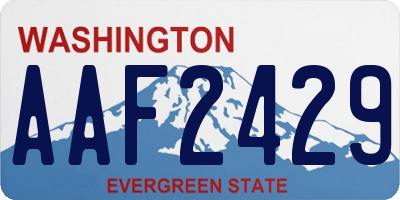 WA license plate AAF2429