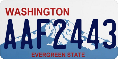 WA license plate AAF2443