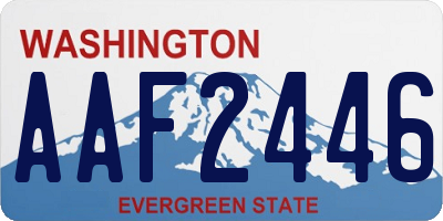 WA license plate AAF2446