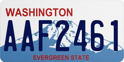 WA license plate AAF2461