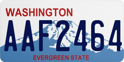 WA license plate AAF2464