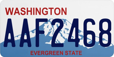 WA license plate AAF2468