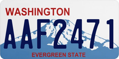 WA license plate AAF2471