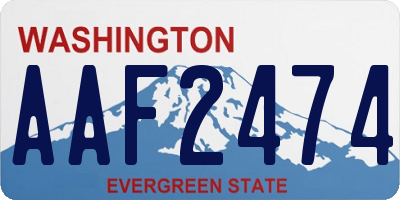 WA license plate AAF2474