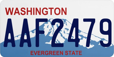 WA license plate AAF2479
