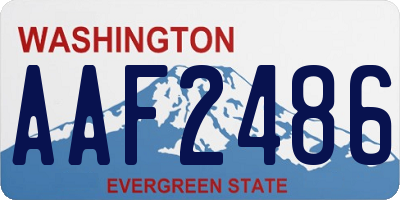 WA license plate AAF2486