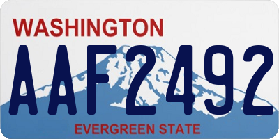 WA license plate AAF2492