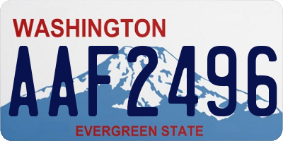 WA license plate AAF2496