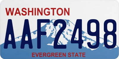 WA license plate AAF2498