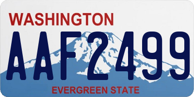 WA license plate AAF2499