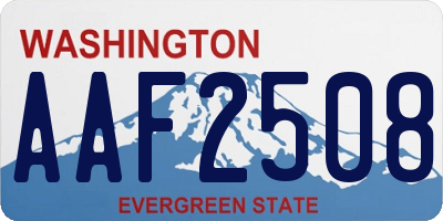 WA license plate AAF2508