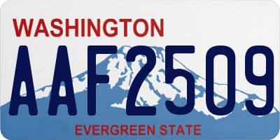 WA license plate AAF2509