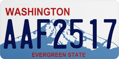 WA license plate AAF2517