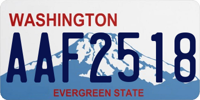 WA license plate AAF2518