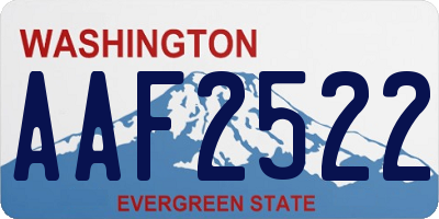 WA license plate AAF2522