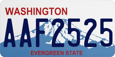WA license plate AAF2525
