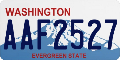 WA license plate AAF2527