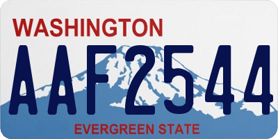 WA license plate AAF2544