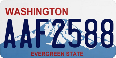 WA license plate AAF2588