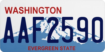 WA license plate AAF2590