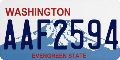 WA license plate AAF2594