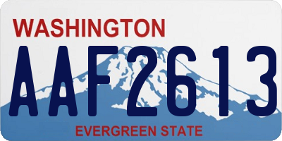 WA license plate AAF2613