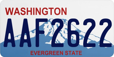 WA license plate AAF2622