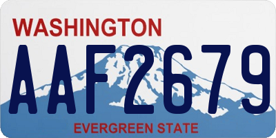 WA license plate AAF2679