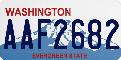 WA license plate AAF2682