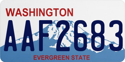 WA license plate AAF2683