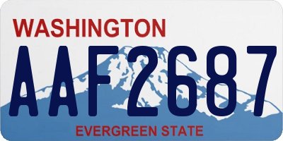 WA license plate AAF2687