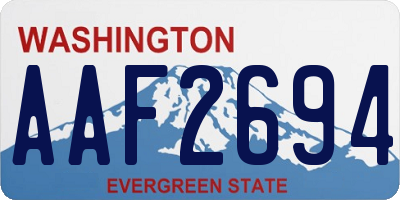 WA license plate AAF2694