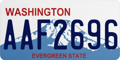 WA license plate AAF2696