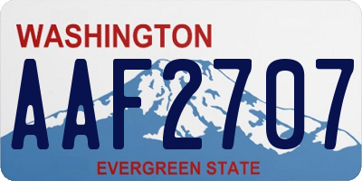 WA license plate AAF2707