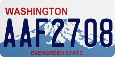 WA license plate AAF2708
