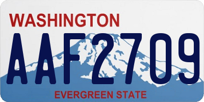 WA license plate AAF2709