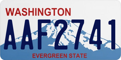 WA license plate AAF2741