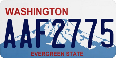 WA license plate AAF2775