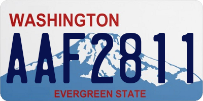 WA license plate AAF2811