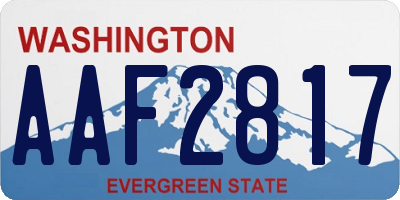 WA license plate AAF2817
