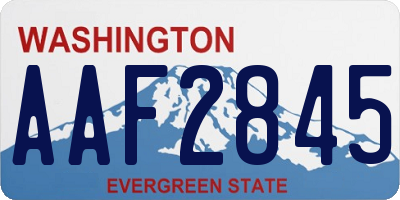 WA license plate AAF2845