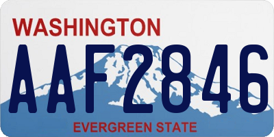 WA license plate AAF2846