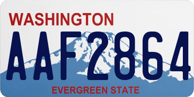 WA license plate AAF2864
