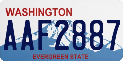 WA license plate AAF2887