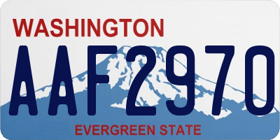 WA license plate AAF2970