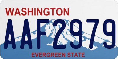 WA license plate AAF2979