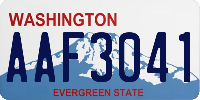 WA license plate AAF3041