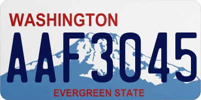 WA license plate AAF3045
